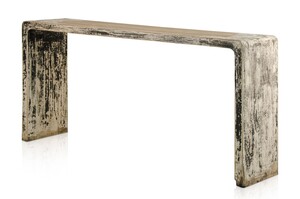 Casa Padrino Luxus Konsole Naturfarben 170 x 40 x H. 80 cm - Konsolentisch aus recyceltem Ulmen Altholz - Luxus M�bel