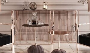 Casa Padrino Luxus Konsole Kupfer / Schwarz 152 cm