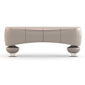 Casa Padrino Luxus Konsolentisch Taupe / Wei� - Hochwertige Verarbeitung - Moderne Flur M�bel - Luxus Qualit�t