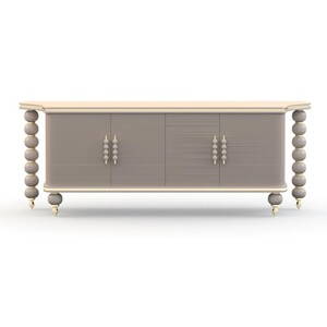 Casa Padrino Luxus Konsolentisch Wei� / Dunkelbraun - Hochwertige Verarbeitung - Moderne Flur M�bel - Luxus Qualit�t