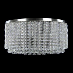 Casa Padrino Luxus Kristall Deckenleuchte Silber  100 x H. 45 cm - Prunkvolle Messing Deckenleuchte mit b�hmischem Kristallglas - Barock M�bel - Edel & Prunkvoll