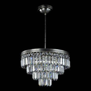 Casa Padrino Luxus Kristall Deckenleuchte Silber  40 x H. 20 cm - Prunkvolle Messing Deckenleuchte mit b�hmischem Kristallglas - Barock M�bel - Edel & Prunkvoll