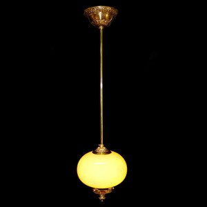 Casa Padrino Luxus Kristall H�ngeleuchte Gold  20 x H. 80 cm - Prunkvolle Messing H�ngeleuchte mit b�hmischem Kristallglas - Barock M�bel - Edel & Prunkvoll