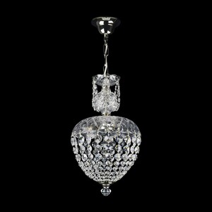 Casa Padrino Luxus Kristall H�ngeleuchte Gold  25 x H. 41 cm - Prunkvolle Messing H�ngeleuchte mit b�hmischem Kristallglas - Barock M�bel - Edel & Prunkvoll
