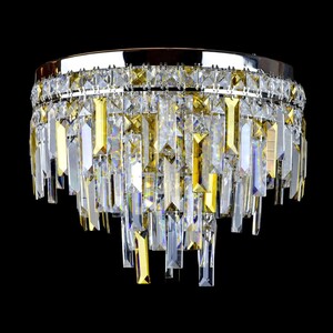 Casa Padrino Luxus Kristall Kronleuchter Silber  40 x H. 30 cm - Prunkvolle Messing Kronleuchter mit b�hmischem Kristallglas - Barock M�bel - Edel & Prunkvoll