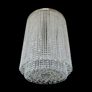 Casa Padrino Luxus Kristall Kronleuchter Silber  50 x H. 70 cm - Prunkvolle Messing Kronleuchter mit b�hmischem Kristallglas - Barock M�bel - Edel & Prunkvoll
