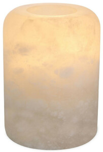 Casa Padrino Luxus Alabaster Teelichthalter  12 x H. 16 cm - Deko Accessoires - Luxus Qualitt