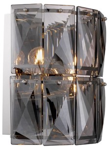 Casa Padrino Luxus Kristallglas Wandleuchte Grau / Silber 31 x 18 x H. 31 cm - Luxus Kollektion