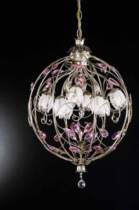 Casa Padrino Barock Kronleuchter  45 x H. 70 cm 8-flammig - Handgefertigte Leuchte aus Italien - Barock Leuchten