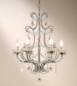 Casa Padrino Barock Kronleuchter  55 x H. 70 cm 6-flammig - Handgefertigte Leuchte aus Italien - Barock Leuchten