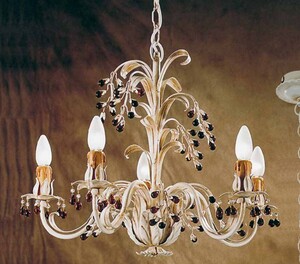 Casa Padrino Barock Kronleuchter  60 x H. 45 cm 5-flammig - Handgefertigte Leuchte aus Italien - Barock Leuchten