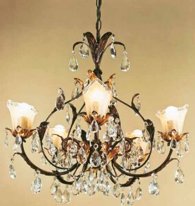 Casa Padrino Barock Kronleuchter  60 x H. 55 cm 5-flammig - Handgefertigte Leuchte aus Italien - Barock Leuchten