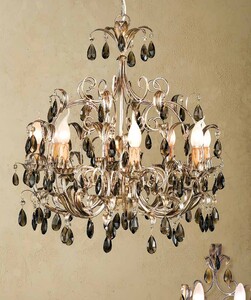 Casa Padrino Barock Kronleuchter  60 x H. 65 cm 8-flammig - Handgefertigte Leuchte aus Italien - Barock Leuchten