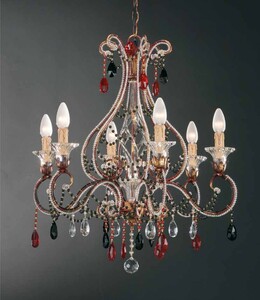Casa Padrino Barock Kronleuchter  65 x H. 65 cm 6-flammig - Handgefertigte Leuchte aus Italien - Barock Leuchten