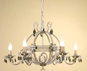 Casa Padrino Barock Kronleuchter  70 x H. 50 cm 6-flammig - Handgefertigte Leuchte aus Italien - Barock Leuchten