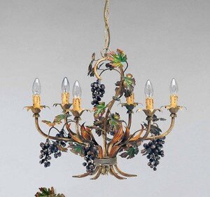 Casa Padrino Barock Kronleuchter  70 x H. 55 cm 6-flammig - Handgefertigte Leuchte aus Italien - Barock Leuchten