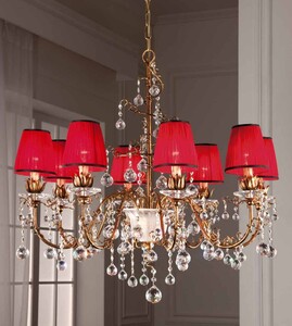 Casa Padrino Barock Kronleuchter  90 x H. 85 cm 8-flammig - Handgefertigte Leuchte aus Italien - Barock Leuchten