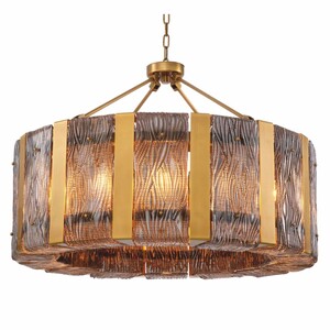 Casa Padrino Luxus Kronleuchter Antik Messing / Grau  91 cm - Luxus Qualit�t