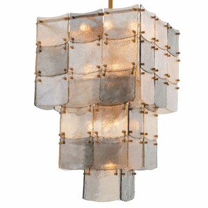 Casa Padrino Luxus Kronleuchter Antik Messing / Grau H. 86,5 cm - Luxus Qualit�t