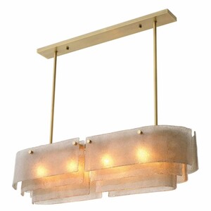 Casa Padrino Luxus Kronleuchter mit mundgeblasenen Glaselementen Messing 120 cm