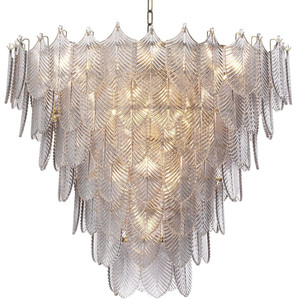 Casa Padrino Luxus Kronleuchter Messingfarben / Grau  82 x H. 69 cm - Edler Hotel & Restaurant Kronleuchter - Luxus Qualit�t