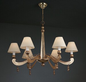Casa Padrino Luxus Kronleuchter Antikgold B. 75 x H. 85 cm - Handgefertigter Kronleuchter aus Schmiedeeisen - Luxus Kollektion - Edel & Prunkvoll