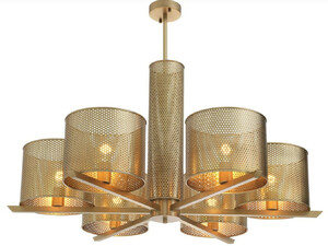 Casa Padrino Luxus Kronleuchter Antik Messing  109 x H. 55,5 cm - Moderner Metall Kronleuchter - Luxus Kollektion