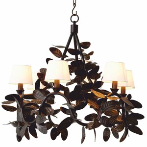 Casa Padrino Luxus Wohnzimmer Kronleuchter Bronze / Wei�  90 cm - Luxus Qualit�t