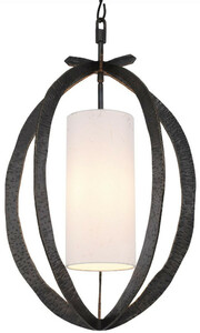 Casa Padrino Luxus Kronleuchter Bronzefarben  44 x H. 72 cm - Metall Kronleuchter mit elegantem Baumwoll Lampenschirm - Wohnzimmer Kronleuchter