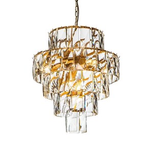 Casa Padrino Luxus Kronleuchter Gold  60 x H. 65 cm - Vierstufiger Kristall L�ster