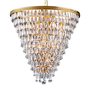 Casa Padrino Luxus Kronleuchter Gold  61 x H. 65 cm - Kristall L�ster mit Glastropfen