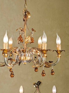 Casa Padrino Barock Kronleuchter Gold  70 x H. 55 cm 6-flammig - Handgefertigte Leuchte aus Italien - Barock Leuchten
