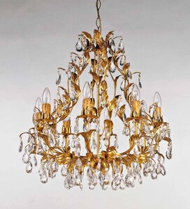 Casa Padrino Barock Kronleuchter Gold  70 x H. 68 cm 8-flammig - Handgefertigte Leuchte aus Italien - Barock Leuchten