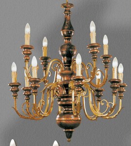 Casa Padrino Barock Kronleuchter Gold  85 x H. 95 cm 12-flammig - Handgefertigte Leuchte aus Italien - Barock Leuchten