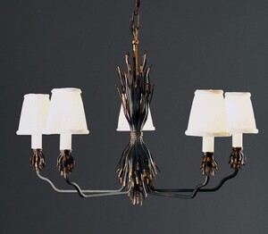 Casa Padrino Luxus Kronleuchter Gold B. 75 x H. 75 cm - Handgefertigter Kronleuchter aus Schmiedeeisen - Luxus Kollektion - Edel & Prunkvoll
