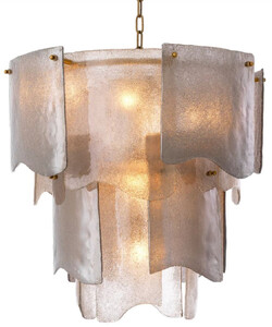 Casa Padrino Luxus Kronleuchter Grau / Antik Messing  61 x H. 60 cm - Runder Kronleuchter - Wohnzimmer Kronleuchter - Hotel Kronleuchter - Luxus M�bel - Luxus Interior