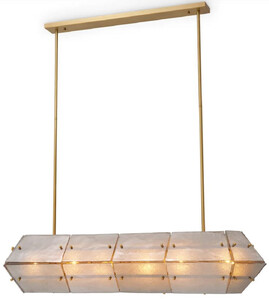 Casa Padrino Luxus Kronleuchter Antik Messing / Grau 130 cm