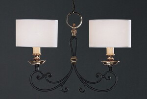 Casa Padrino Luxus Kronleuchter Rostbraun B. 64 x H. 52 cm - Handgefertigter Kronleuchter aus Schmiedeeisen - Luxus Kollektion - Edel & Prunkvoll