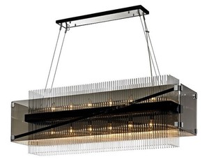 Casa Padrino Luxus Kronleuchter Silber / Dunkelbronze 126,4 x 31,8 x H. 44,5 cm - Luxus Qualit�t