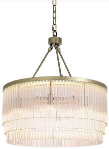 Casa Padrino Luxus Kronleuchter Messingfarben  60 x H. 68 cm - Edler Wohnzimmer Kronleuchter - Luxus Qualit�t