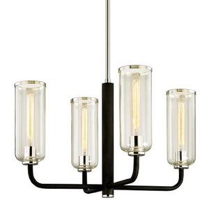 Casa Padrino Luxus Kronleuchter Schwarz / Silber 73 x 73 x H. 45,7 cm - Kronleuchter mit Glas Lampenschirmen