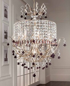 Casa Padrino Barock Kronleuchter Silber  90 x H. 110 cm 8-flammig - Handgefertigte Leuchte aus Italien - Barock Leuchten