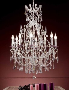 Casa Padrino Barock Kronleuchter Wei� Matt  70 x H. 110 cm 8-flammig - Handgefertigte Leuchte aus Italien - Barock Leuchten