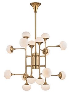 Casa Padrino Luxus LED Kronleuchter Antik Messingfarben / Wei�  92,7 x H. 83,8 cm - Kronleuchter mit kugelf�rmigen Glas Lampenschirmen - Luxus Qualit�t