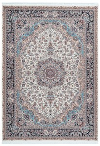 Casa Padrino Luxus Kunstfaser Teppich mit Fransen Elfenbeinfarben / Mehrfarbig - Verschiedene Gren - Rechteckiger Wohnzimmer Teppich im Orientalischen Stil