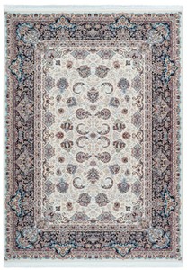 Casa Padrino Luxus Kunstfaser Teppich mit Fransen Elfenbeinfarben - Verschiedene Gren - Rechteckiger Wohnzimmer Teppich im Orientalischen Stil
