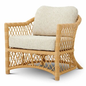 Casa Padrino Luxus Kunstrattan Garten Sessel Naturfarben - Hotel & Garten M�bel