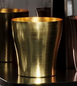 Casa Padrino Luxus Kupfer Champagnerk�hler Gold  18 x H. 19 cm - Runder Weink�hler - Sektk�hler - Gastronomie Accessoires - Restaurant Accessoires - Hotel Accessoires - Luxus Qualit�t