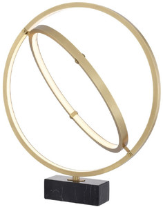 Casa Padrino Luxus LED Tischleuchte Antik Messing / Schwarz  70 x H. 79 cm - Dimmbare Designer Tischlampe mit Marmorsockel - Luxus Kollektion