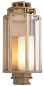 Casa Padrino Luxus Wandleuchte Antik Messingfarben / Cremefarben 24 x 15 x H. 48,5 cm - Hotel & Restaurant Wandlampe - Luxus Kollektion